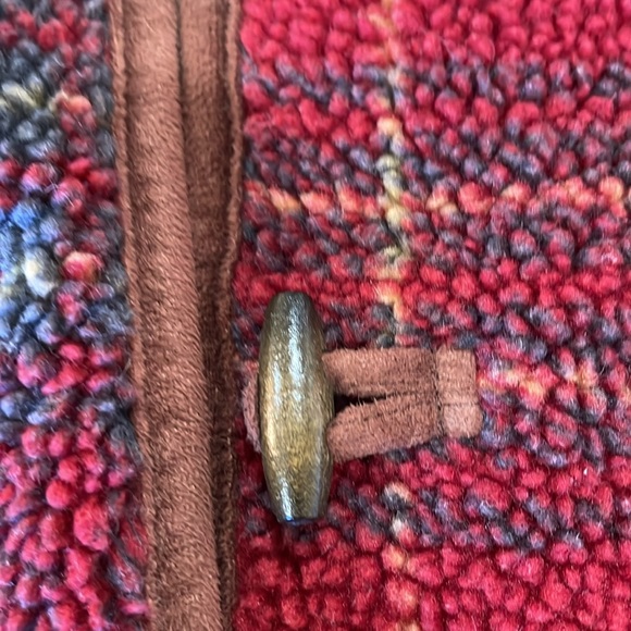 Orvis Plaid Fleece Toggle Button Jacket Medium - Picture 9 of 11